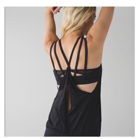 Lululemon Nouveau Limits black Tank size 4 - Picture 5 of 9